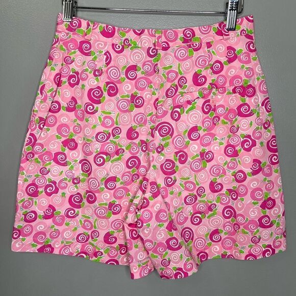 Lilly Pulitzer shorts escargot print high waisted preppy Vaca coconut girl - Picture 3 of 4